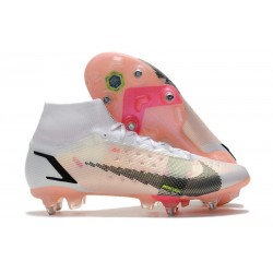 Nike Mercurial Superfly 8 Elite SG-PRO AC Rawdacious - Vit Röd Rosa