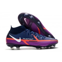 Nike Phantom GT2 Elite Dynamic Fit FG UV - Navy Vit Lila