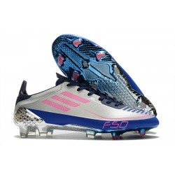 Adidas F50 Ghosted Adizero HT FG Herr Silver Rosa Navy LIMITED EDITION