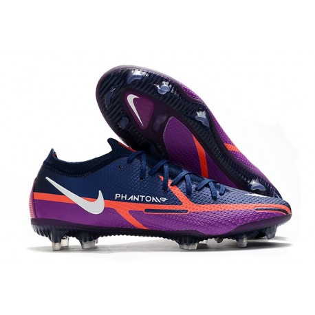 Fotbollsskor Nike Phantom GT2 Elite FG UV - Navy Vit Lila