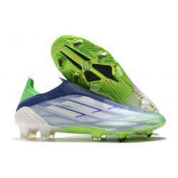 Fotbollsskor för Herrar adidas X Speedflow+ FG Adizero Prime X - Vit Grön Blå LIMITED EDITION