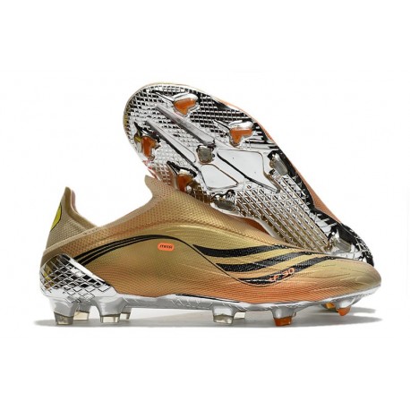 Fotbollsskor för Herrar adidas X Speedflow+ FG Guld Svart