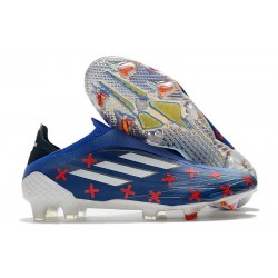 Fotbollsskor för Herrar adidas X Speedflow+ FG 11/11 - Blå Vit Röd LIMITED EDITION