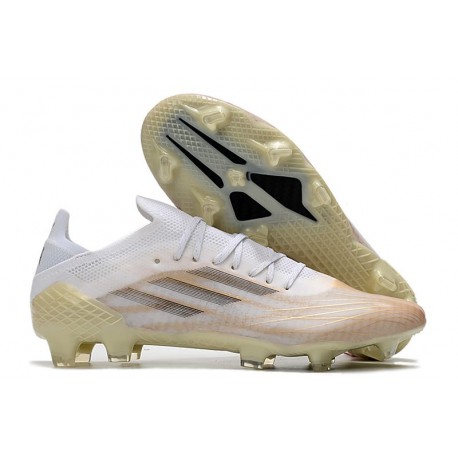 Fotbollsskor för Män adidas X Speedflow.1 FG Inflight - Vit Svart Guld