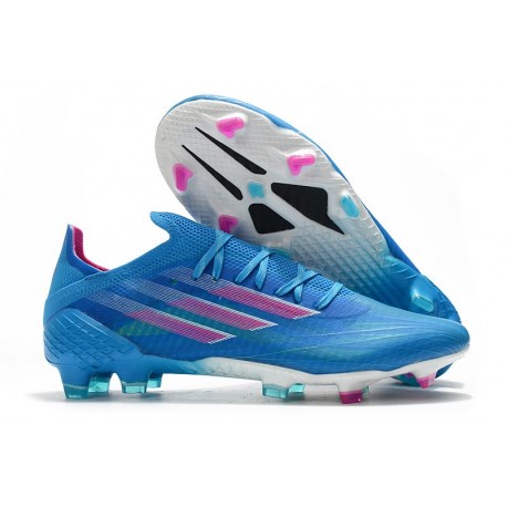 Fotbollsskor för Män adidas X Speedflow.1 FG Sapphire Edge - Blå Rosa Vit