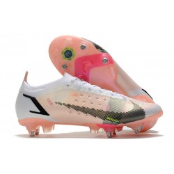 Nike Mercurial Vapor 14 Elite SG-Pro Rawdacious - Vit Röd Rosa