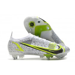 Nike Mercurial Vapor 14 Elite SG-Pro Silver Safari - Vit Svart Silver Neon