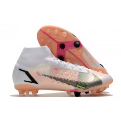 Nike Mercurial Superfly 8 Elite AG PRO Rawdacious - Vit Röd Rosa