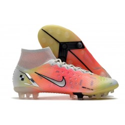 Nike Mercurial Superfly 8 Elite AG PRO Vit Röd Silver