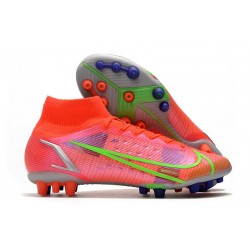 Nike Mercurial Superfly 8 Elite AG PRO Spectrum - Röd Silver