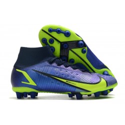 Nike Mercurial Superfly 8 Elite AG PRO Recharge - Blå Neon Navy