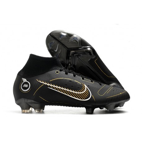 Nike Mercurial Superfly 8 Elite DF FG Shadow - Svart Guld Silver