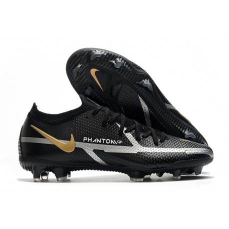 Fotbollsskor Nike Phantom GT2 Elite FG Shadow - Svart Grå Guld