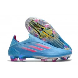 Fotbollsskor adidas X Speedflow+ FG Sapphire Edge - Blå Rosa Vit