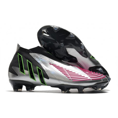Fotbollsskor för Herrar adidas Predator Edge + FG Silver Svart Rosa