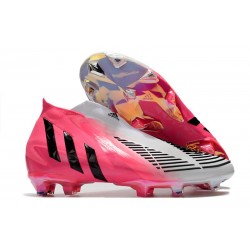 Fotbollsskor för Herrar adidas Predator Edge + FG Unite Football - Rosa Svart Vit LIMITED EDITION