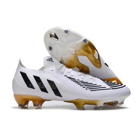 Fotbollsskor adidas Predator Edge.1 Low FG Vit Svart Guld