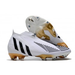 Fotbollsskor för Herrar adidas Predator Edge + FG Vit Svart Guld