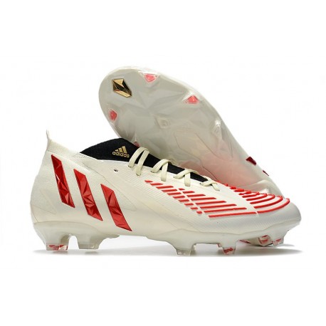 adidas Predator Edge.1 FG Fotbollsskors Vit Röd