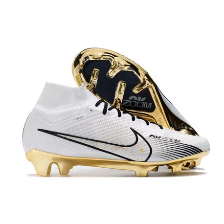 Nike Air Zoom Mercurial Superfly 9 Elite FG Vit Guld