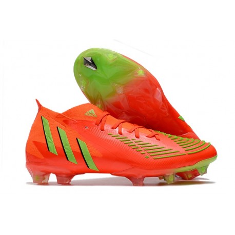 adidas Predator Edge.1 FG Fotbollsskors Game Data - Röd Grön Svart