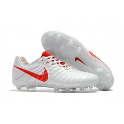 Nike Tiempo Fotbollsskor Legend VII FG - Vit Röd