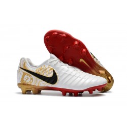 Nike Tiempo Fotbollsskor Legend VII FG - Vit Guld Röd