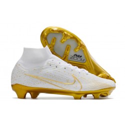 Nike Mercurial Superfly 6 Elite FG Herr Fotbollsskor Vit Guld