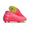Nike Phantom Luna Elite Fotbollssko för gräs Rosa Gul
