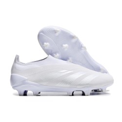 Adidas Predator Elite Laceless FG Fotbollsskor Pearlized Vit Silver