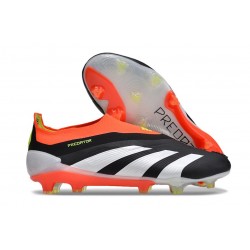 Adidas Predator Elite Laceless FG Fotbollsskor Solar Energy - Svart Vit Röd