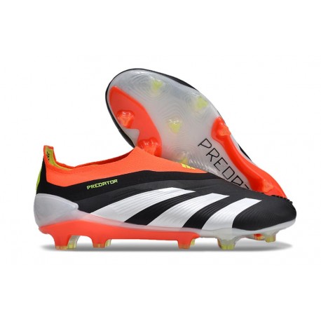 Adidas Predator Elite Laceless FG Fotbollsskor Solar Energy – Svart Vit Röd