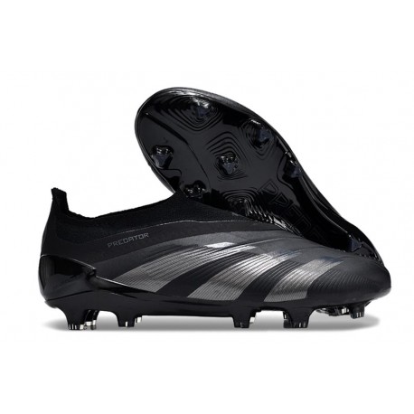 Adidas Predator Elite Laceless FG Fotbollsskor Nightstrike – Svart Grå