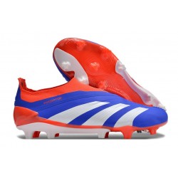 Adidas Predator Elite Laceless FG Fotbollsskor Blå Vit Röd 