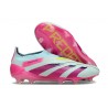 Adidas Predator Elite Laceless FG Fotbollsskor Blå Rosa