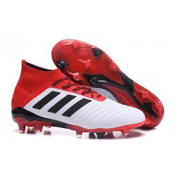 adidas Predator 18.1 FG Fotbollsskor - Vit Svart Röd