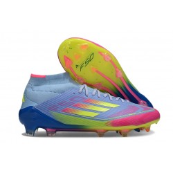 Adidas F50 Elite Mid FG Blå Gul Rosa
