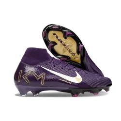 Nike Zoom Mercurial Superfly 10 Elite FG MBAPPE Lila Vit