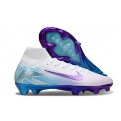 Nike Zoom Mercurial Superfly 10 Elite FG Vit Blå Lila