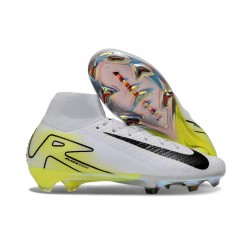 Nike Zoom Mercurial Superfly 10 Elite FG Vit Svart Gul