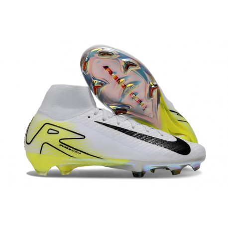 Nike Zoom Mercurial Superfly 10 Elite FG Vit Svart Gul