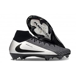 Nike Zoom Mercurial Superfly 10 Elite FG Svart Silver