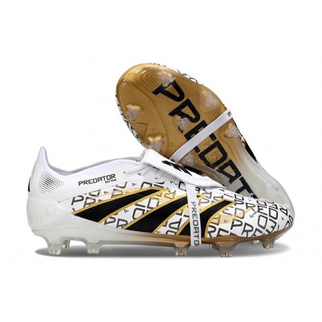 Adidas Predator Elite Tongue FG Vit Svart Guld