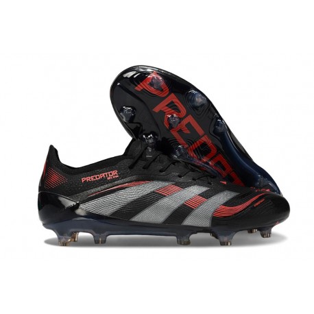 Fotbollsskor Adidas Predator 2025 Elite FG Svart Röd Grå