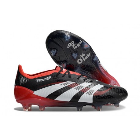 Fotbollsskor Adidas Predator 2025 Elite FG Svart Röd Vit
