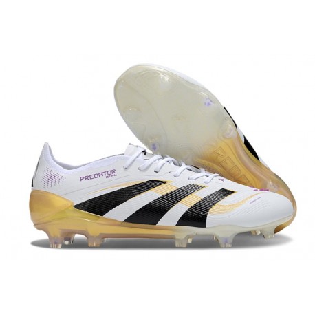 Fotbollsskor Adidas Predator 2025 Elite FG Vit Svart Guld