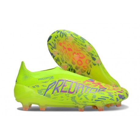 adidas Predator Elite Snörfria FG Grön Rosa
