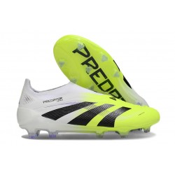 adidas Predator Elite Snörfria FG Vit Svart Gul