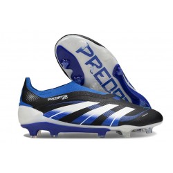 adidas Predator Elite Snörfria FG Svart Blå Vit