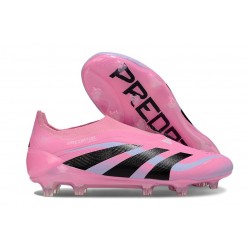 adidas Predator Elite Snörfria FG Rosa Svart